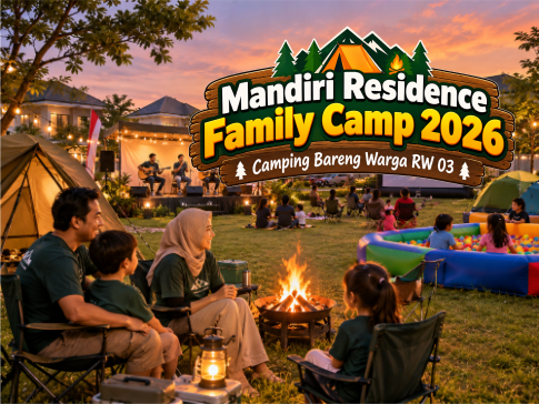 banner acara family camp mandiri residence